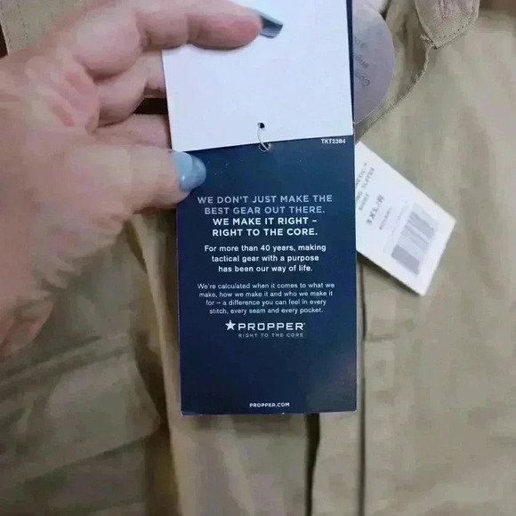 NWT Propper 3XL Kinetic Long Sleeve Tactical button down shirt Khaki - Picture 10 of 16